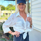 Classic white shirt, 100% organic cotton. Made in Australia