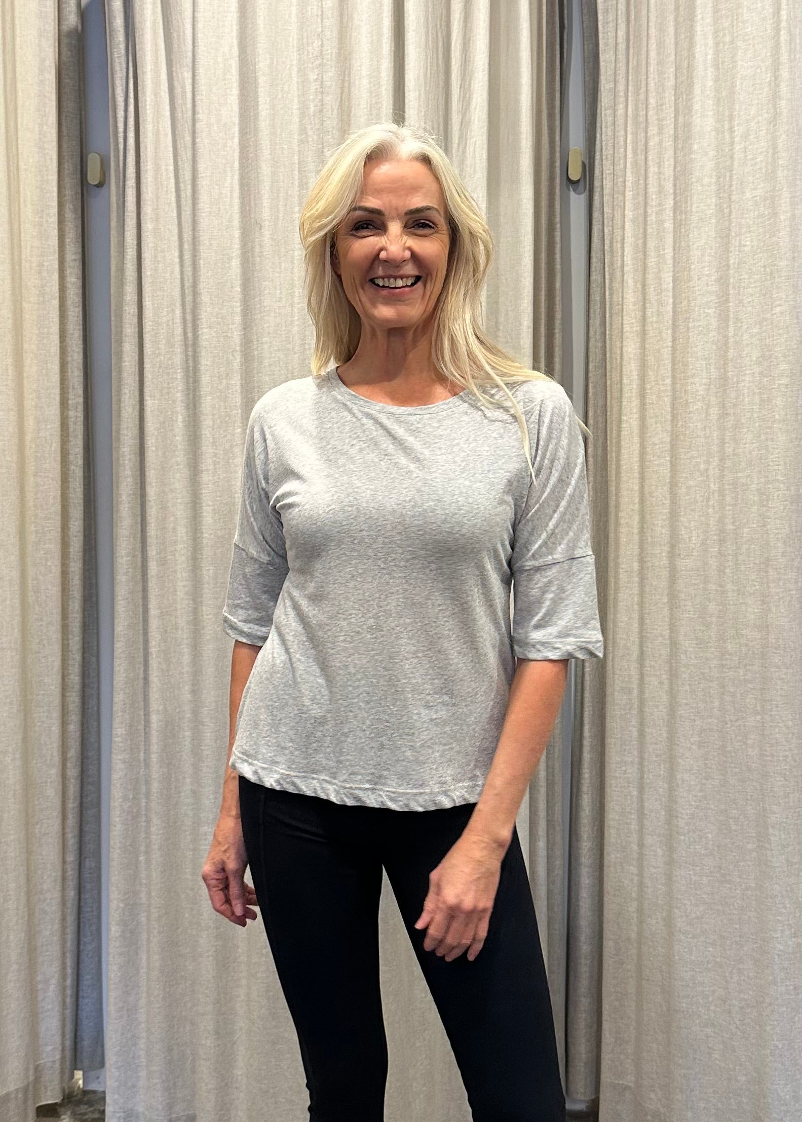 Basic tee with 3/4 sleeve Made in Australia