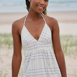 Retro halter maxi dress - Grid
