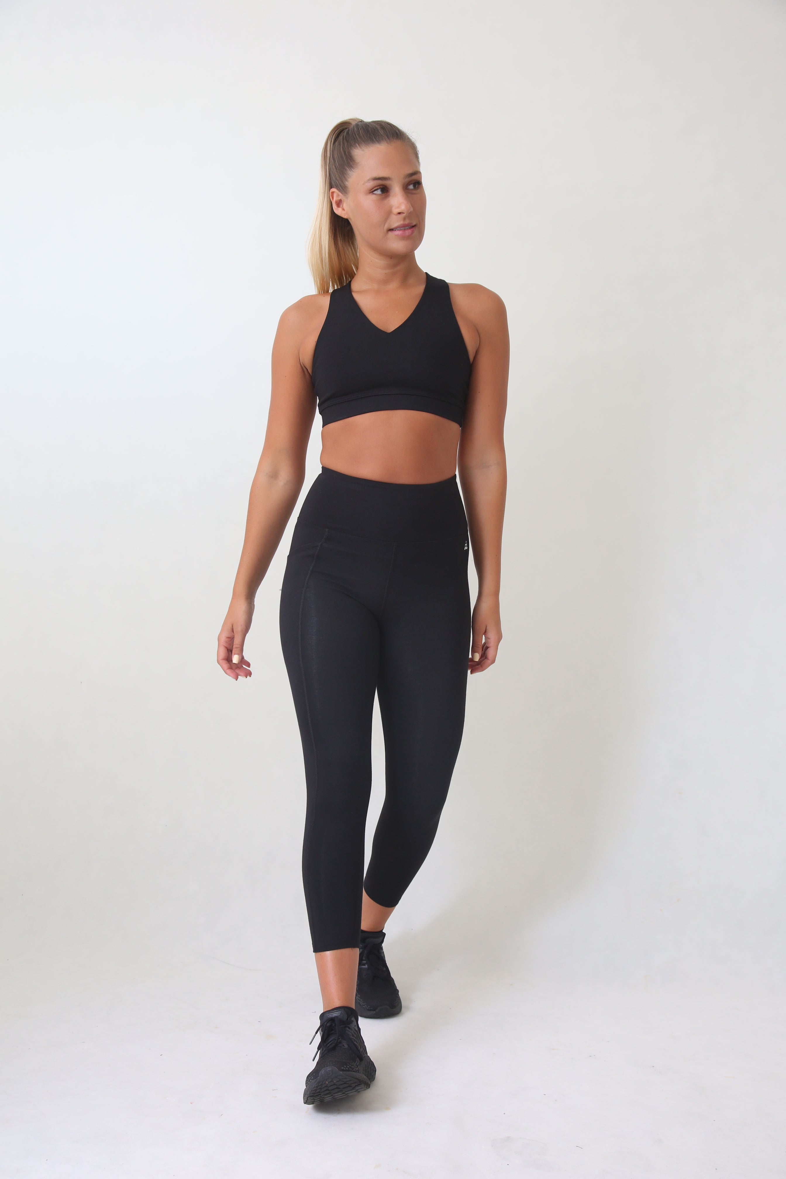 3/4 length Cotton tights with side pocket
