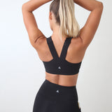 V neck sports crop made in Australia