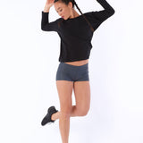 Activewear yoga organic cotton workout top black