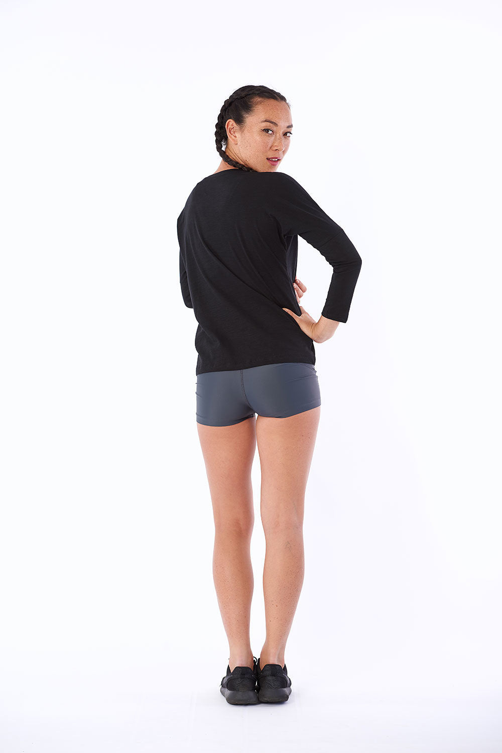 Activewear yoga workout top plus size organic cotton