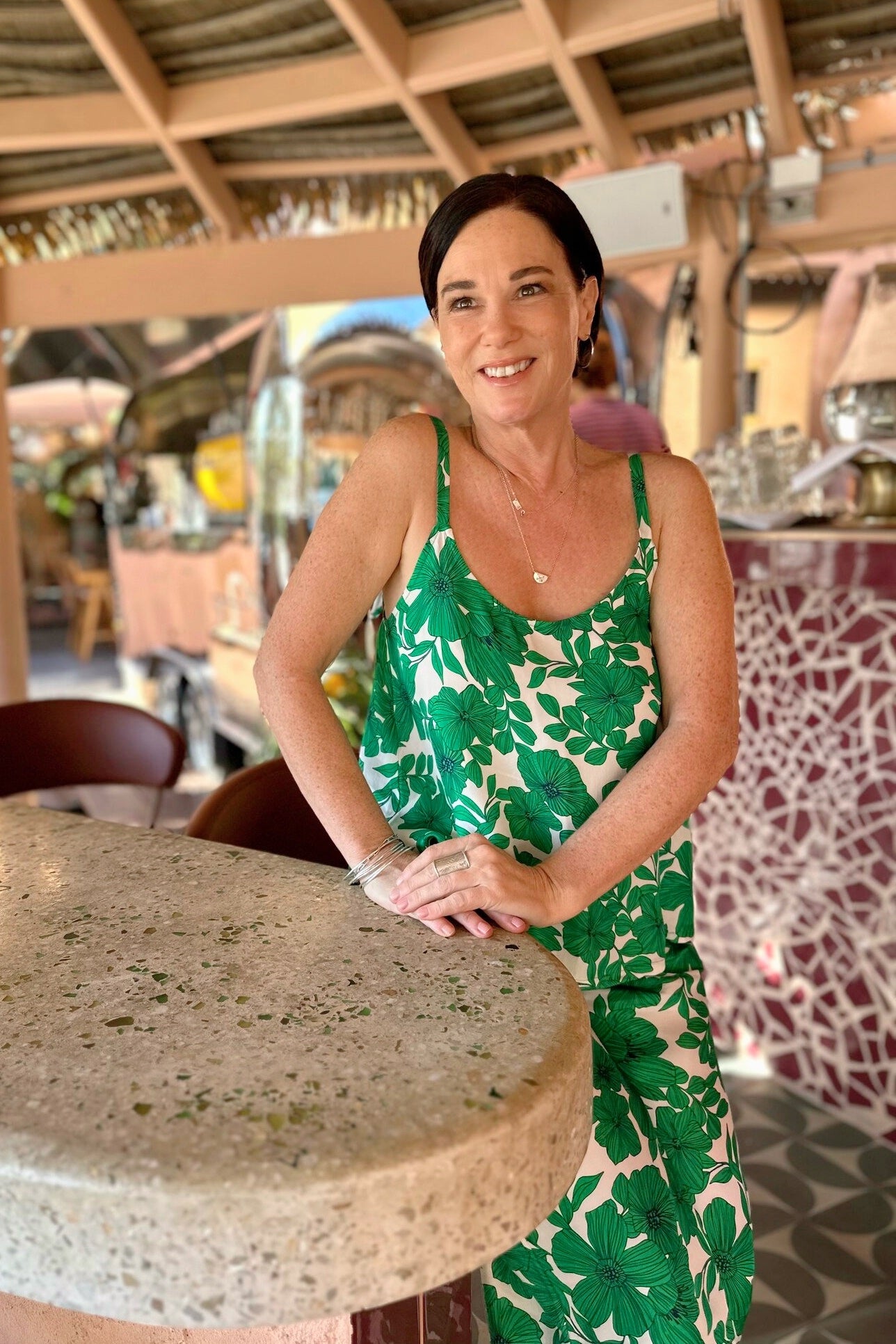 Floral cami made with cupro and made in Australia. Byron Bay Brand which is sustainably and ethically made.