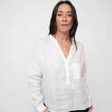 Rae’s Shirt Linen - WHITE