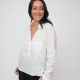 Rae’s Shirt Linen - WHITE