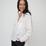 Rae’s Shirt Linen - WHITE