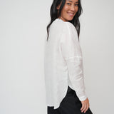 Rae’s Shirt Linen - WHITE