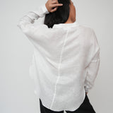 Rae’s Shirt Linen - WHITE