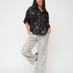 Flattering high cut man style pants