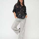Flattering high cut man style pants