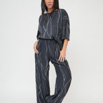 High cut silk pants 
