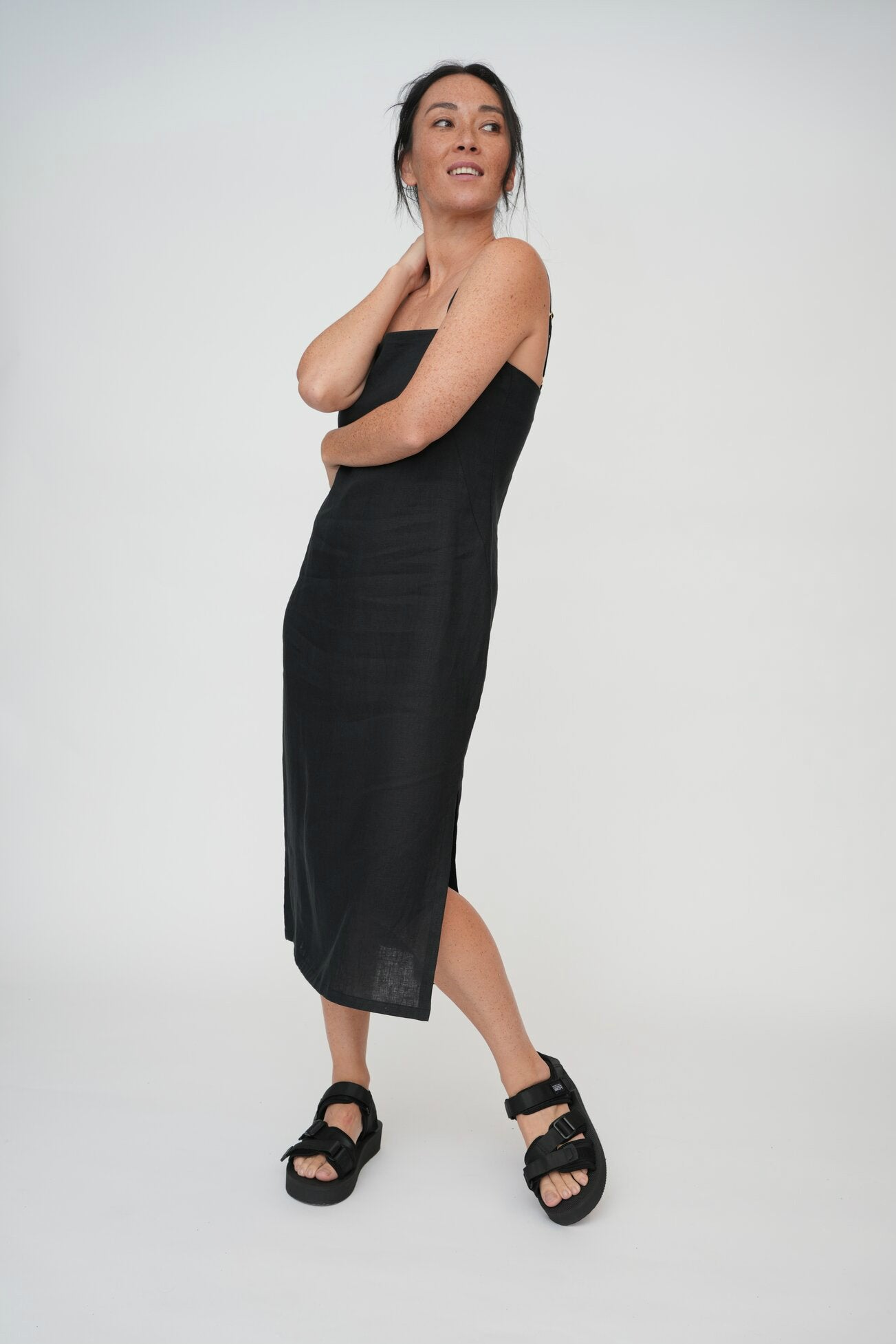 Flattering black dress Made in Australia