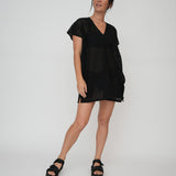 Beach cover up see through fabric