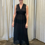 See through black dress organic cotton blend