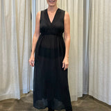 See through black dress organic cotton blend