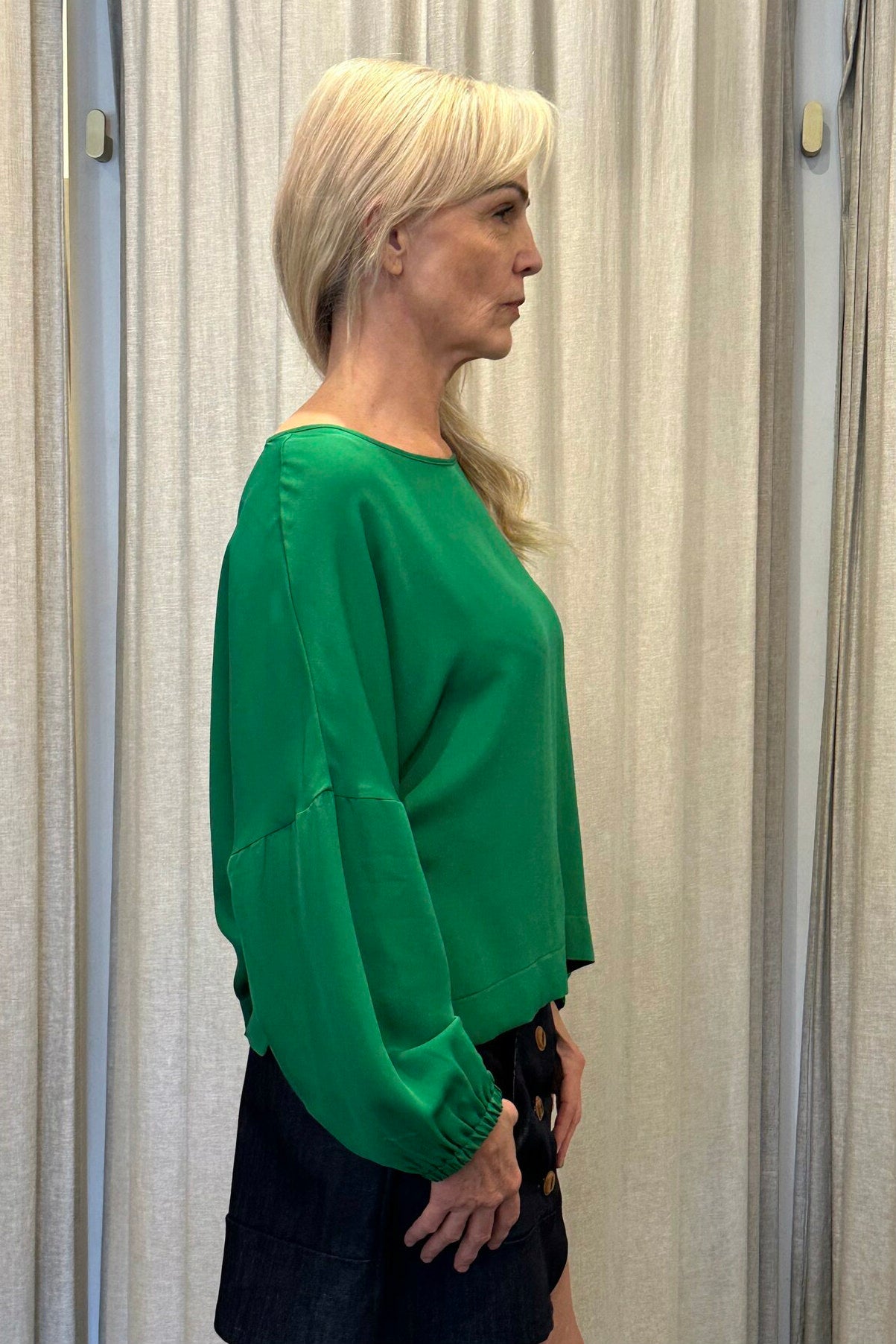 Byron Bay women's fashion Green long sleeved top