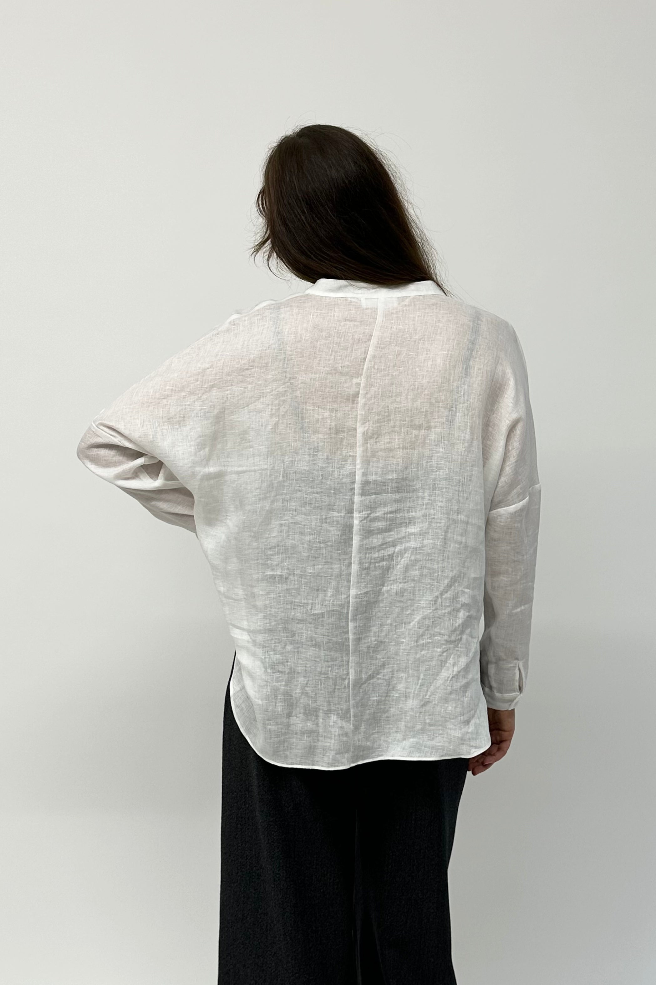 Rae’s Shirt Linen - WHITE