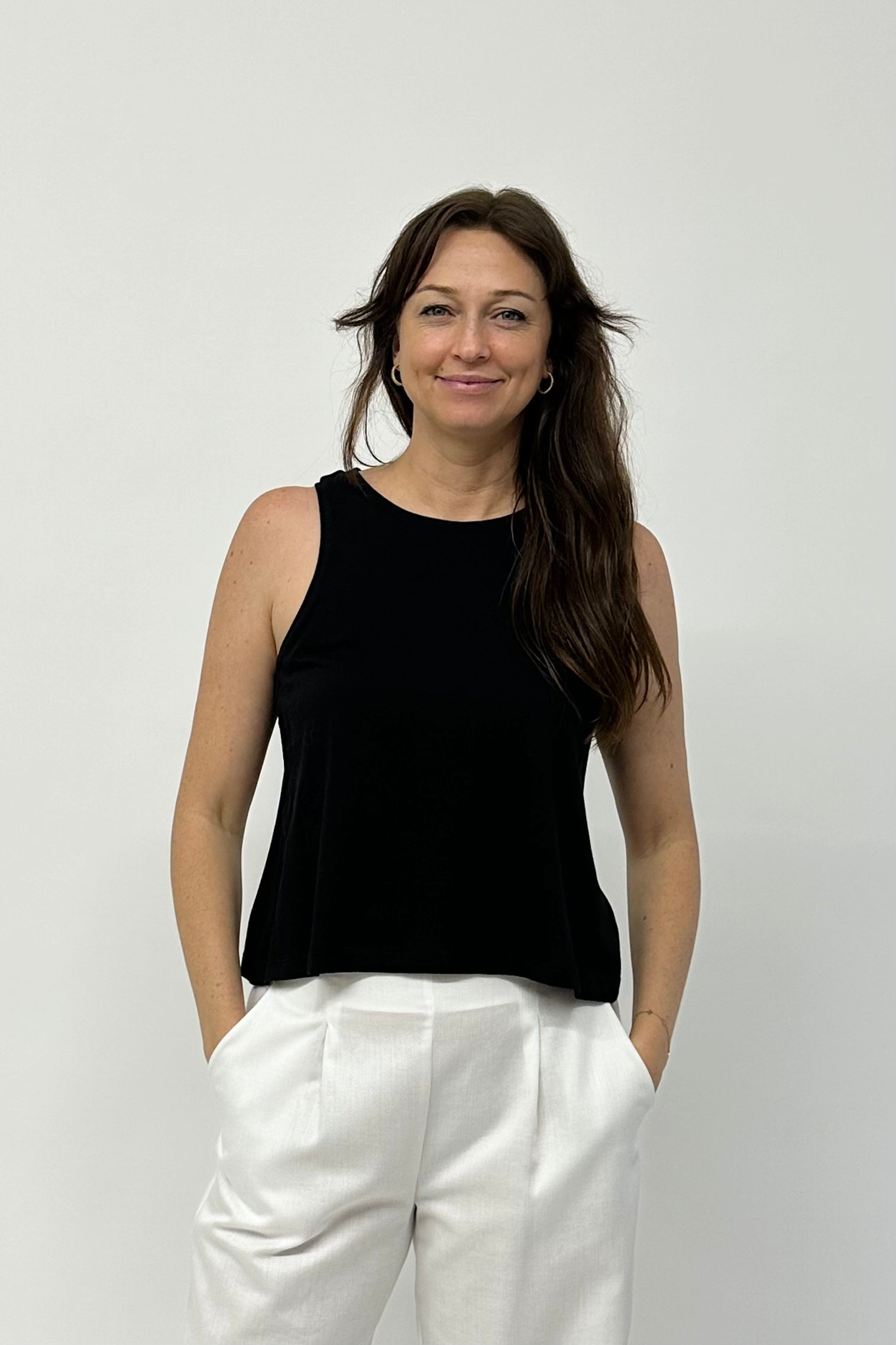 organic cotton singlet loose fit