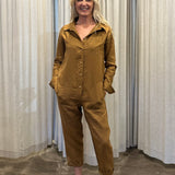 HIGH FLYING BOILER SUIT - TAN - LINEN SURPLUS FABRIC SUPPLY