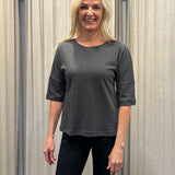 HAMPTONS TEE - DARK MARLE - SURPLUS FABRIC SUPPLY