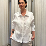 Middleton Blouse - WHITE LINEN