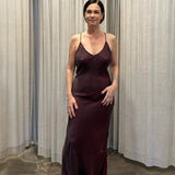 LOW BACK DRESS - BORDEAUX