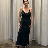 LOW BACK DRESS - INDIGO