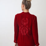  Otomo Red silk velvet jacket