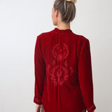  Otomo Red silk velvet jacket