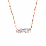 CLUSTER BAR NECKLACE | ROSE GOLD