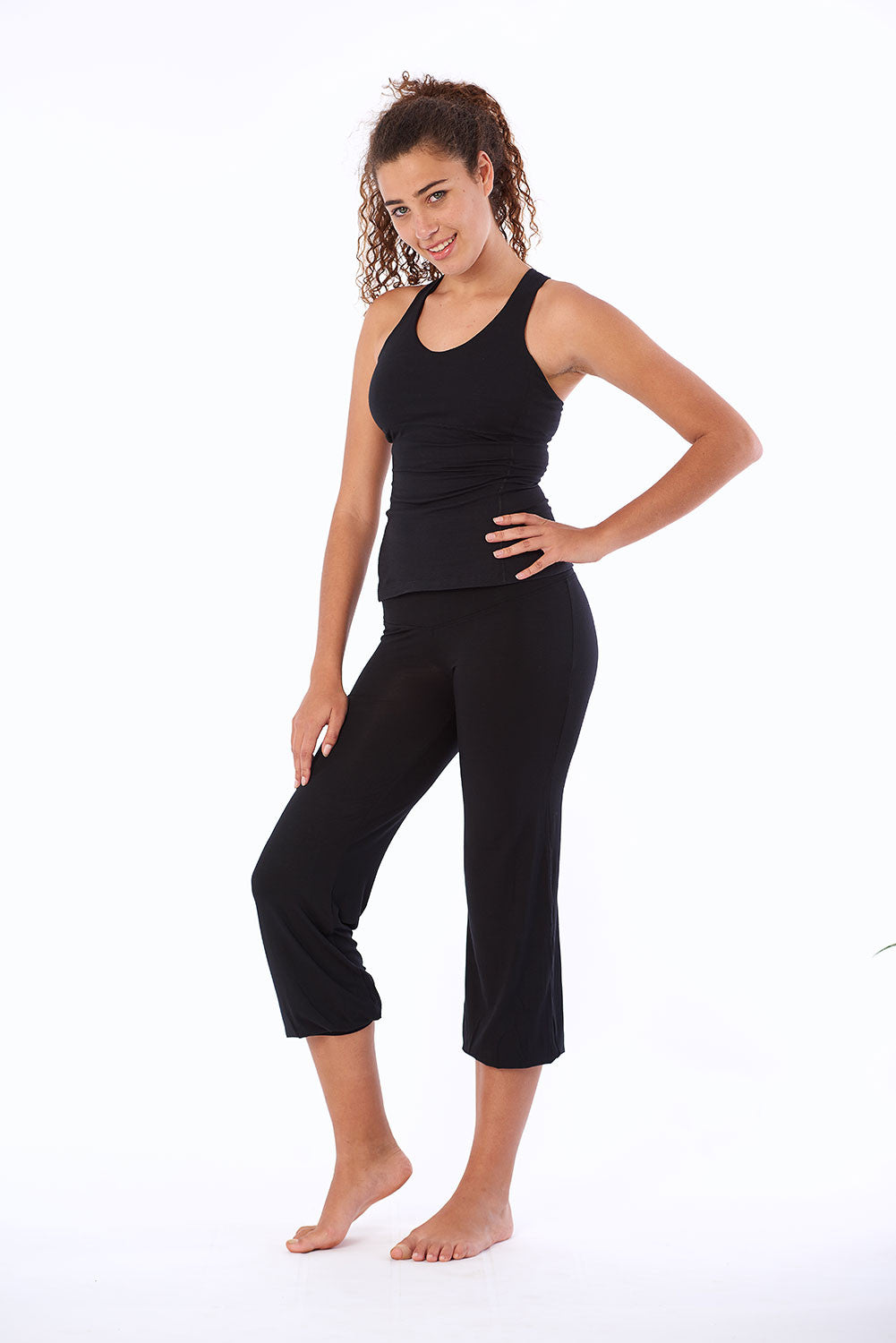 Cotton activewear full length top