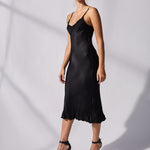 Otomo Black silk bias cut dress