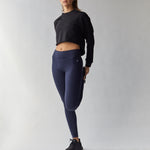 Organic cotton sweater cropped