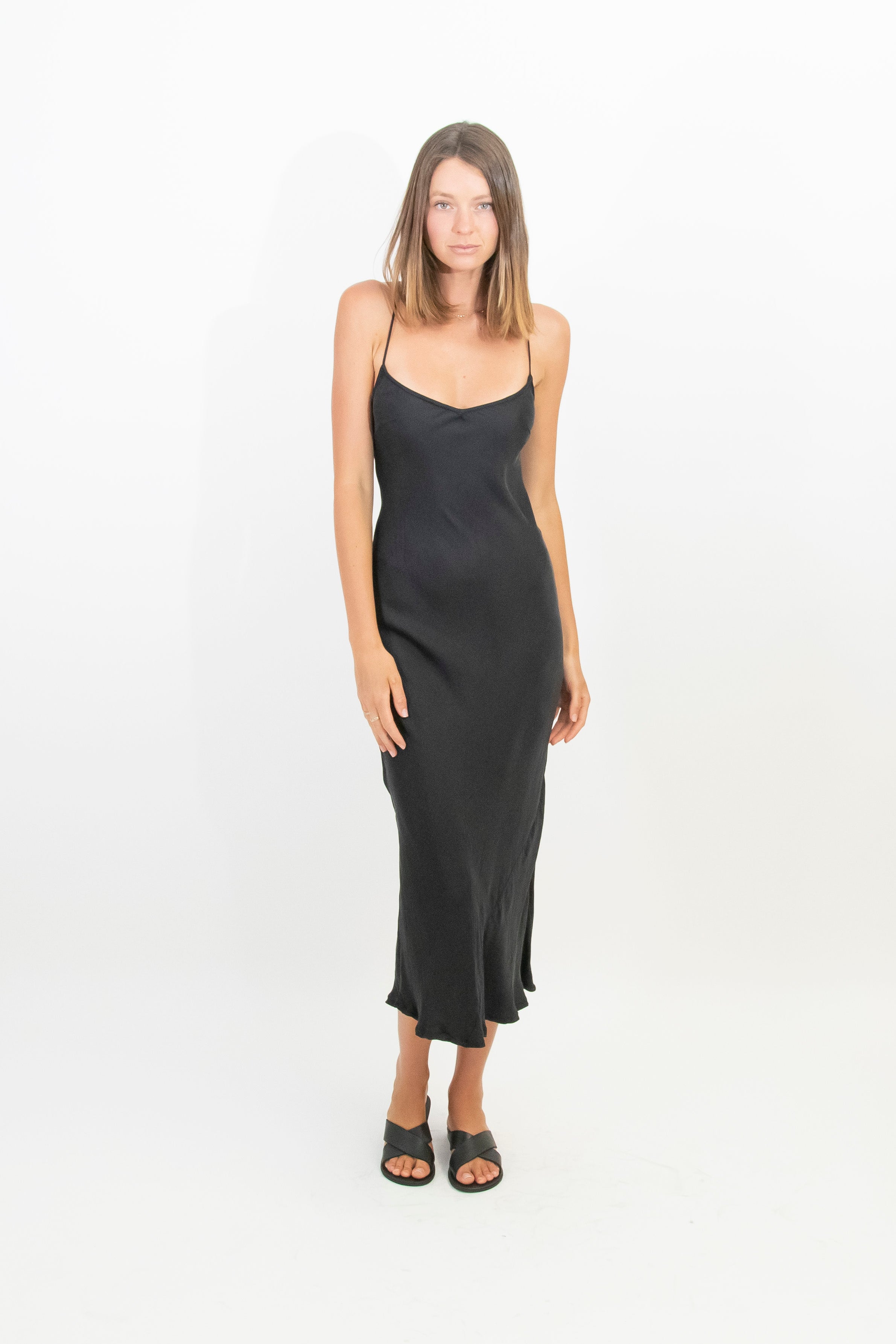Silk  bias cut slip dress Byron Bay