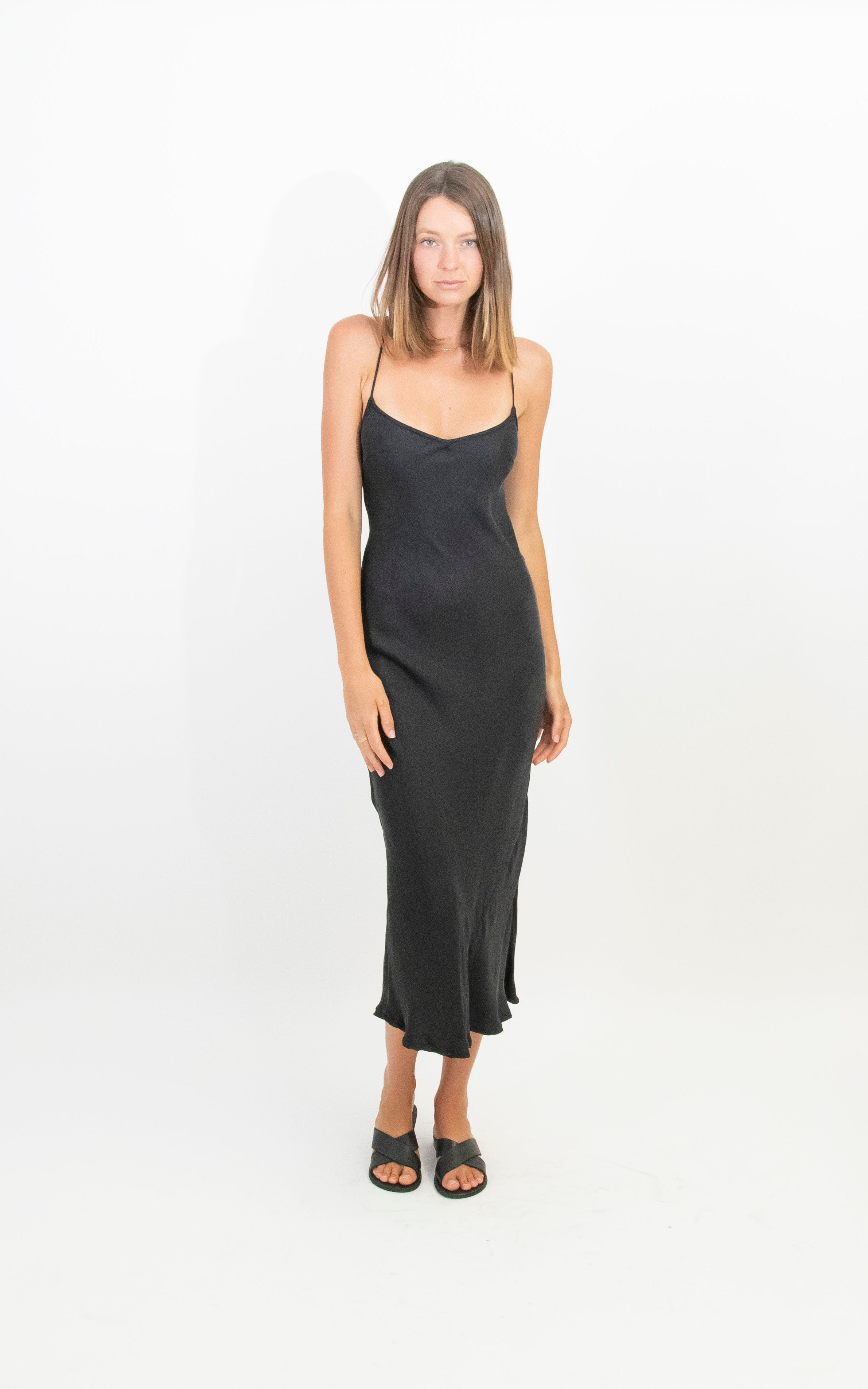 Silk  bias cut slip dress Byron Bay