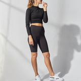 High cut bike shorts long length