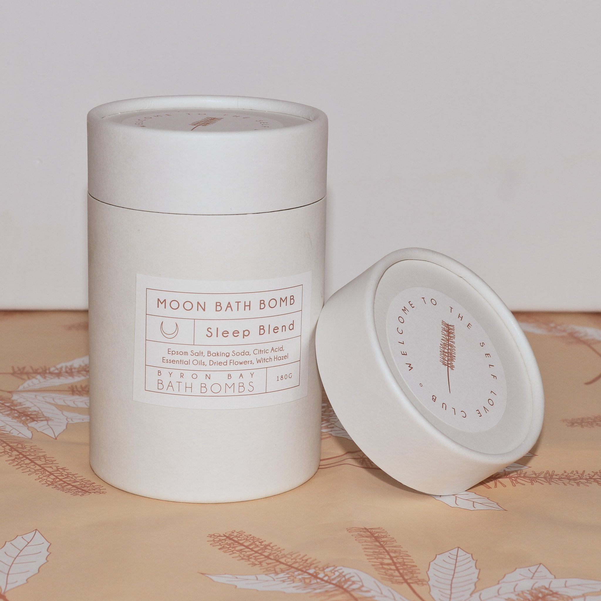 Gift boxed bath bomb made with love in Byron Bay